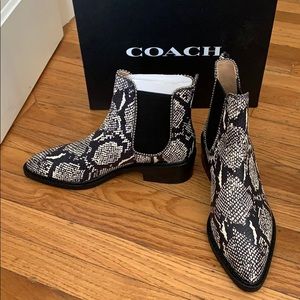 Coach Snake Booties Never Worn